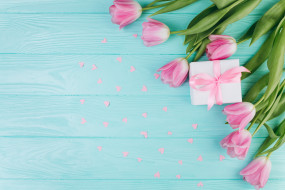      5671x3781 ,   , , , tender, with, love, spring, gift, tulips, wood, heart, fresh, , , , flowers, beautiful, romantic, pink, 