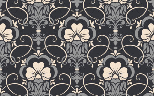  ,  , flowers, damask, seamless, , , , vector, texture, , pattern, background