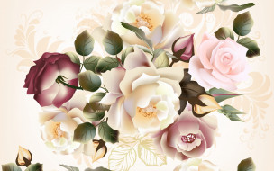      2880x1800  ,  , flowers, seamless, , , roses, pattern, 
