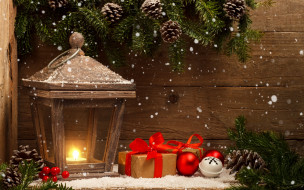      2880x1800 , -  ,  , , , , , , , , , christmas, balls, wood, snow, new, year, gift, decoration, xmas, lantern, merry, fir, tree, , 