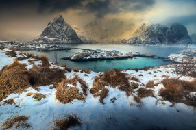 норвегия, города, - пейзажи, пейзаж, зима, лед, снег