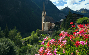 Austria, Mountains Church Heiligenblut     1920x1200 austria,  mountains church heiligenblut, , -  ,  ,  , 