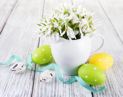      2869x2266 , , , , colorful, , happy, wood, blossom, flowers, spring, easter, eggs, decoration, snowdrops