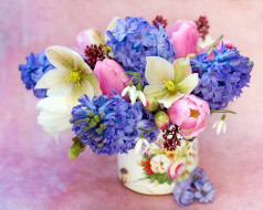 цветы, букеты,  композиции, тюльпаны, гиацинты, букет
