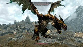 видео игры, the elder scrolls v,  skyrim, дракон, поселение
