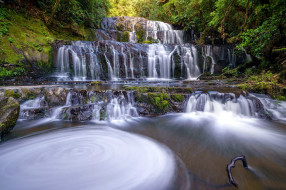Purakaunui Waterfall,New Zealand     2560x1706 purakaunui waterfall, new zealand, , ,  , purakaunui, waterfall, new, zealand