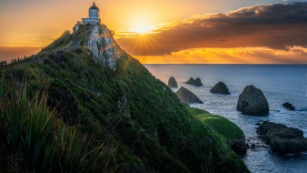 Nugget Point Lighthouse,New Zealand     1920x1080 nugget point lighthouse, new zealand, , , nugget, point, lighthouse, new, zealand