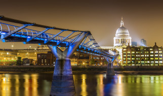 millennium bridge, города, лондон , великобритания, millennium, bridge