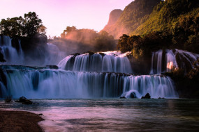 ban gioc waterfall, vietnam, природа, водопады, ban, gioc, waterfall