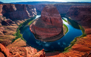 glen canyon, colorado river, horseshoe bend, arizona, природа, горы, glen, canyon, colorado, river, horseshoe, bend