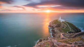south stack lighthouse, wales, природа, маяки, south, stack, lighthouse