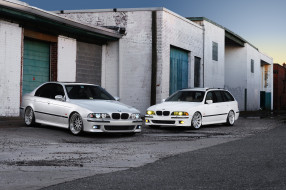 автомобили, bmw, white, e39, silver, m5