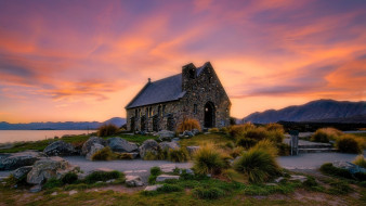 Church of the Good Shepherd,New Zealand     1920x1080 church of the good shepherd, new zealand, , -  ,  ,  , church, of, the, good, shepherd, new, zealand