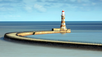 Roker Lighthouse,Sunderland,UK     2560x1437 roker lighthouse, sunderland, uk, , , roker, lighthouse
