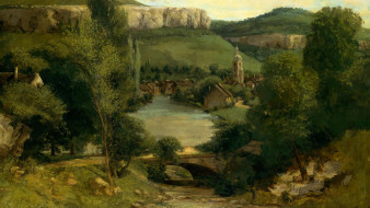 View of Ornans by Gustave Courbet     1920x1080 
