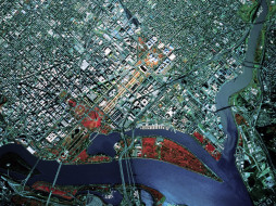 Satellite View, Washington, D.C.     1600x1200 satellite, view, washington, , 