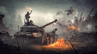 Call of duty     3000x1687 call of duty,  , army, tanks, attack, helicopter, war, soldiers, fire, enemy, surreal