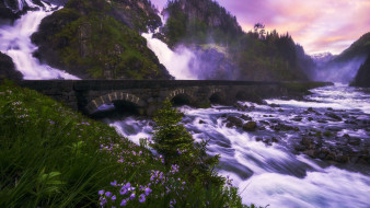 Latefossen Waterfall,Odda Valley,Norway     1920x1080 latefossen waterfall, odda valley, norway, , - , latefossen, waterfall, odda, valley