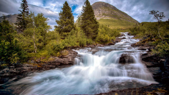 Valdal Foss Waterfall,Romsdalen,Norway     1920x1080 valdal foss waterfall, romsdalen, norway, , , valdal, foss, waterfall