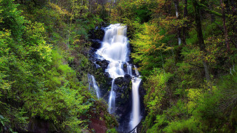 little fawn waterfall, scotland, , , little, fawn, waterfall