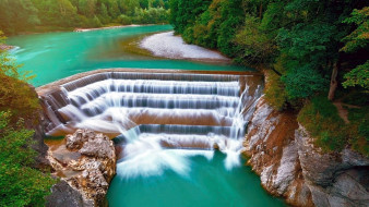 lech river waterfall, bavaria, , , lech, river, waterfall
