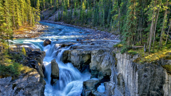 Sunwapta Falls,Jasper NP,Alberta     1920x1080 sunwapta falls, jasper np, alberta, , , sunwapta, falls, jasper, np