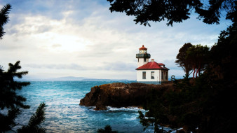 Lime Kiln Lighthouse,San Juan Island,Washington     1920x1080 lime kiln lighthouse, san juan island, washington, , , lime, kiln, lighthouse, san, juan, island