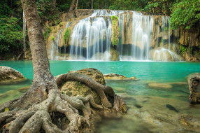 kanchanaburi waterfall, thailand, природа, водопады, kanchanaburi, waterfall