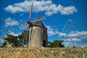 old windmill, france, , , old, windmill