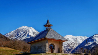 Chapel in Savoie,French Alps     1920x1080 chapel in savoie, french alps, , -  ,  ,  , chapel, in, savoie, french, alps