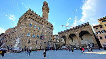 the arnolfo tower of the palazzo vecchio, piazza della signoria, ,  , , the, arnolfo, tower, of, palazzo, vecchio, piazza, della, signoria