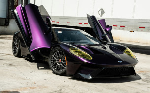      3000x1870 , ford, gt, purple, front, sportcar, open, doors