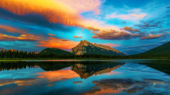 Vermilion Lakes,Banff NP,Alberta     1920x1080 vermilion lakes, banff np, alberta, , , , vermilion, lakes, banff, np
