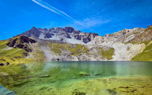 Emerald Lake Merlet,Savoie,France     2560x1600 emerald lake merlet, savoie, france, , , , emerald, lake, merlet