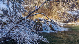 Winter in the Plitvice Lakes NP,Croatia     1920x1080 winter in the plitvice lakes np, croatia, , , winter, in, the, plitvice, lakes, np