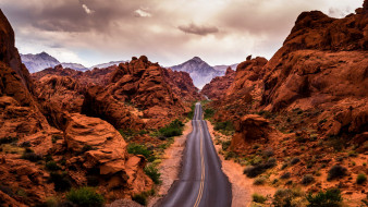 Road through the Valley of Fire,Nevada     1920x1080 road through the valley of fire, nevada, , , road, through, the, valley, of, fire
