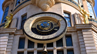 astronomical clock in the old building on the europe square batumi, , - ,  , , , 