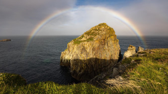Rainbow at the coast of Newfoundland     1920x1080 rainbow at the coast of newfoundland, , , rainbow, at, the, coast, of, newfoundland