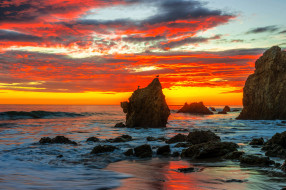 Sunset on Malibu Beach,California     2560x1706 sunset on malibu beach, california, , , , sunset, on, malibu, beach