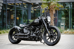      1920x1280 , harley-davidson, softail, slim, s, dark, hopper, customized, custombikes