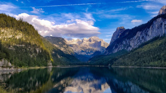 lake gosau, austria, , , , lake, gosau