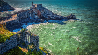 the church of san pietro, portovenere, liguria, , -  ,  ,  , the, church, of, san, pietro