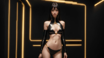 3 ,  , people, girl, fantasy, android, art, cyberpunk, asian
