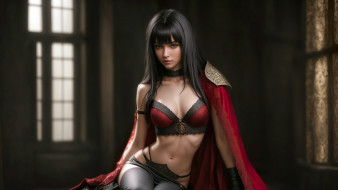 ���������, 3� �������, �������� , fantasy, girl, art, brunet, stable, diffusion, neuronet