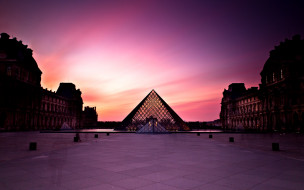 Louvre Sunset     1920x1200 louvre, sunset, , , , , , 
