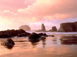 Coastal Sunset, Face Rock State Park, Bandon, Oregon     1600x1200 