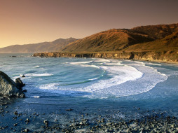 Sand Dollar Beach and Santa Lucia Range, California     1600x1200 