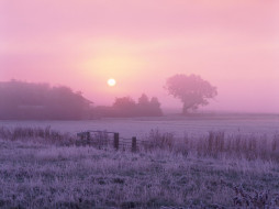 Sunrise Over Frosty Farmland, Norfolk, England     1600x1200 