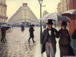 Paris Street, Rainy Day     1024x768 paris, street, rainy, day, , gustave, caillebotte