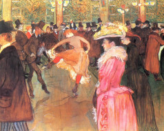 Toulouse-Lautrec  At the Moulin Rouge     1280x1024 toulouse, lautrec, at, the, moulin, rouge, , henri, de